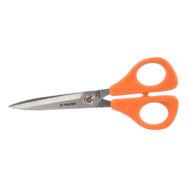 TIJERA PARA OFICINA ACERO INOXIDABLE 6 1/2" CORTE DE PAPEL Y CARTULINA