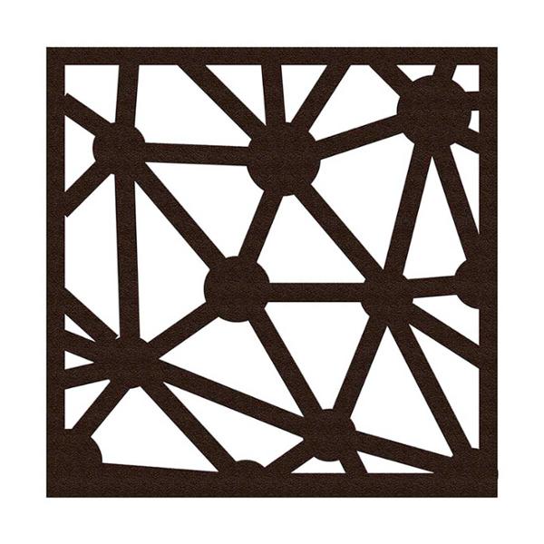 PROTECTOR PARA VENTANA CELOSIA CONSTELACIÓN ACERO 60 X 60 CM CHOCOLATE