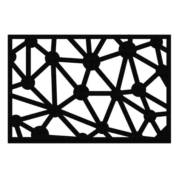 PROTECTOR PARA VENTANA CELOSIA CONSTELACIÓN DE ACERO 90 X 60 CM NEGRO