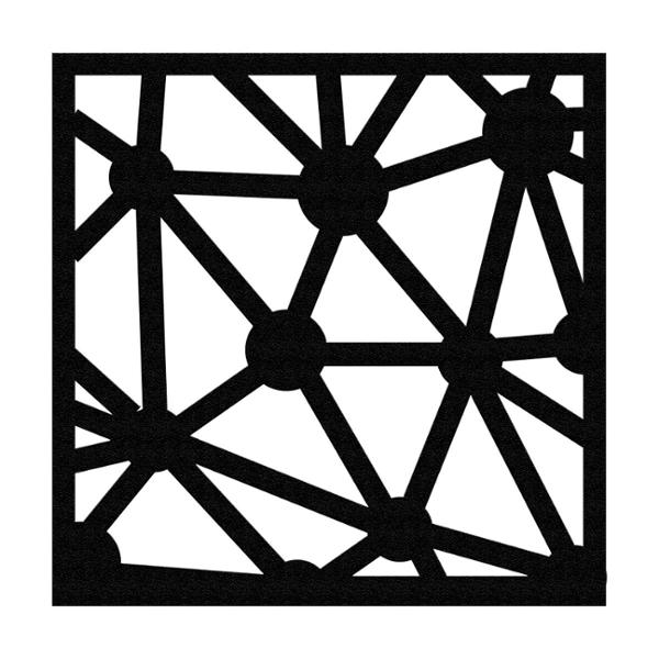 PROTECTOR PARA VENTANA CELOSIA CONSTELACIÓN ACERO 60 X 60 CM NEGRO