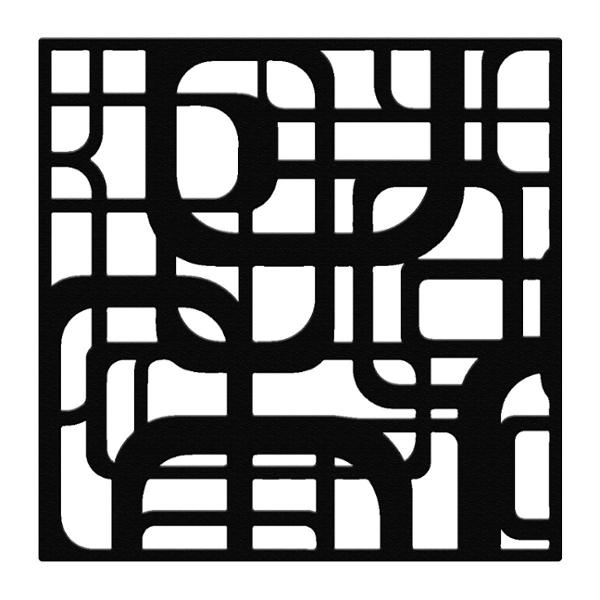 PROTECTOR PARA VENTANA CELOSIA QUADRUM ACERO 120 X 120 CM NEGRO
