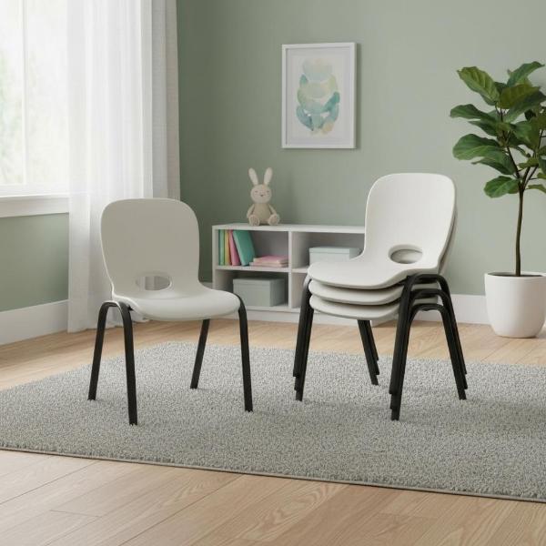 PAQUETE DE 4 SILLAS INFANTILES APILABLES BEIGE