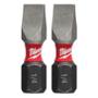 PUNTA DE IMPACTO SHOCKWAVE DE 1/4 DE PULGADA PLANAS DE 2 PIEZAS MILWAUKEE