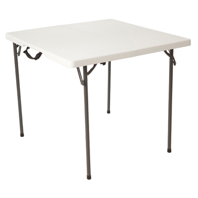 MESA PLEGABLE CUADRADA 86 CM POLIETILENO BLANCO
