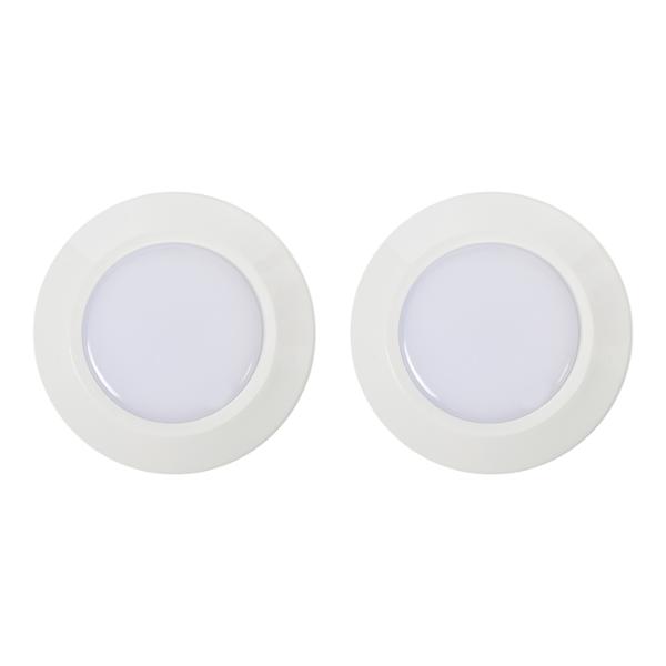LUMINARIO DE GABINETE CIRCULAR LUZ LED 2 PIEZAS