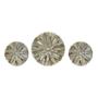 SET DE FIGURAS DECORATIVAS DE PARED PLATA 3 PIEZAS