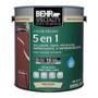 TINTA PARA MADERA BASE AGUA MATE EXTERIOR 5 EN 1 BASE OSCURA GALON