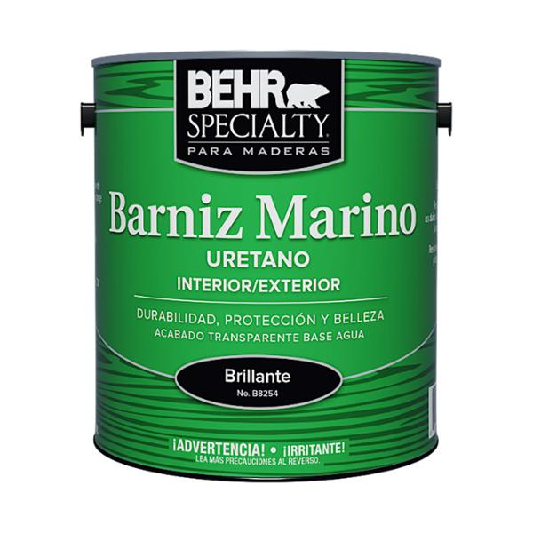 BARNIZ URETANO BASE AGUA PARA MADERA BRILLANTE CON PROTECCIÓN UV 3.78 L