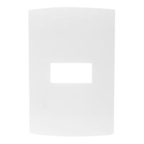 PLACA DE 1 MÓDULO PLÁSTICO ABS BLANCO 15 PIEZAS