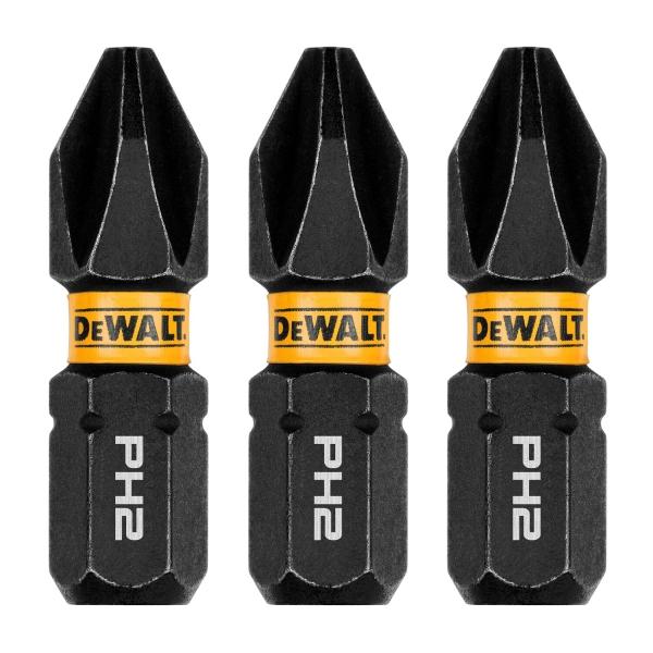 JUEGO DE PUNTAS PHILLIPS PARA DESTORNILLADOR DE 1 PULGADA ACERO DEWALT 5 PIEZAS