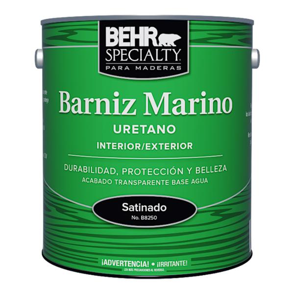 BARNIZ MARINO URETANO BASE AGUA PARA MADERA SATINADO PROTECCIÓN UV 3.78 L