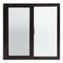 VENTANA CORREDIZA DE ALUMINIO 60 X 60CM IZQUIERDA A DERECHA CHOCOLATE