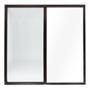 VENTANA CORREDIZA DE ALUMINIO 120 X 120CM IZQUIERDA A DERECHA CHOCOLATE