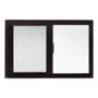 VENTANA CORREDIZA DE ALUMINIO 60 X 40CM IZQUIERDA A DERECHA CHOCOLATE