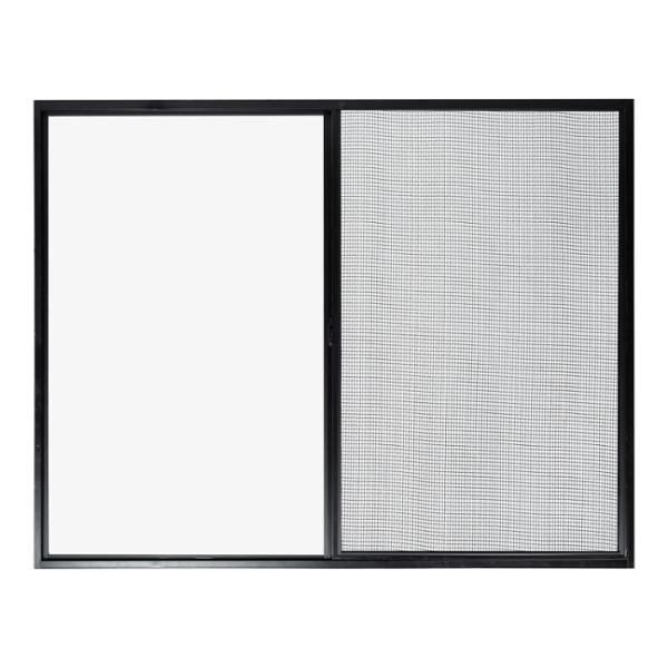 VENTANA CORREDIZA DE ALUMINIO 150 X 120CM IZQUIERDA A DERECHA CHOCOLATE