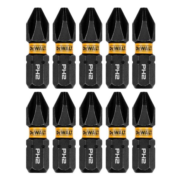 JUEGO DE PUNTAS PHILLIPS PARA ATORNILLADOR DE IMPACTO FLEXTORQ 10 PIEZAS