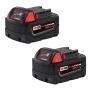 KIT DE DOS BATERÍAS MILWAUKEE M18 REDLITHIUM XC5.0 DE CAPACIDAD AMPLIADA
