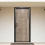 PUERTA EXTERIOR DE SEGURIDAD 13 PASADORES 96 X 213 CM DERECHA GRIS TIPO MADERA