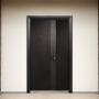PUERTA EXTERIOR DE SEGURIDAD 15 PASADORES 120 X 213 CM IZQUIERDA NEGRO TEXTURIZADO