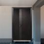 PUERTA EXTERIOR DE SEGURIDAD 15 PASADORES 120 X 213 CM DERECHA NEGRO TEXTURIZADO