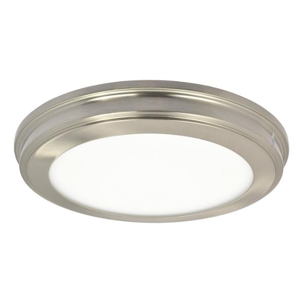 PLAFÓN ILUMINADO EMPOTRABLE LED CIRCULAR 24 W NÍQUEL LUZ CÁLIDA PARA INTERIOR