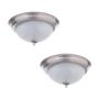 LÁMPARA DE TECHO EMPOTRABLE FOCO E26 CIRCULAR 75 W NÍQUEL PARA INTERIOR