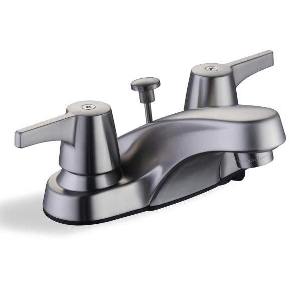 LLAVE PARA LAVABO DUOMANDO NÍQUEL SATINADO ARAGON CON DRENAJE CLICKINSTALL