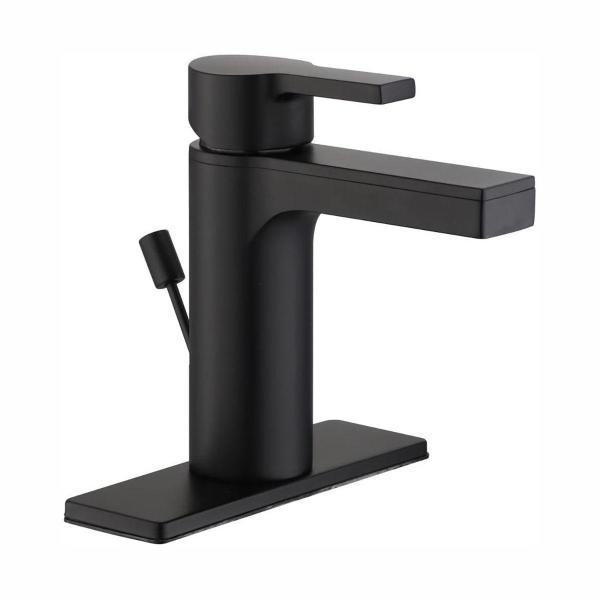 LLAVE PARA LAVABO MONOMANDO NEGRO A LAVABO CON VALVULA DE DISCO DE CERAMICA