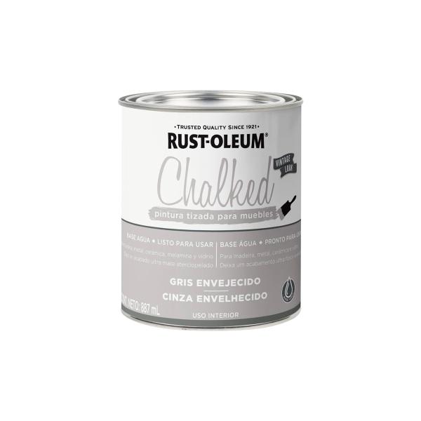 CHALKED PINTURA TIZADA BROCHABLE GRIS ENVEJECIDO 8