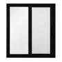 VENTANA CORREDIZA DE ALUMINIO 120 X 120 CM IZQUIERDA A DERECHA CHOCOLATE