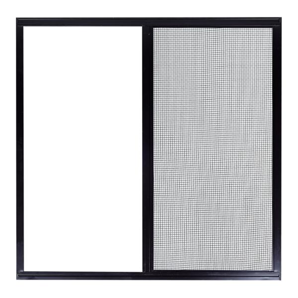 VENTANA CORREDIZA DE ALUMINIO 100 X 100 CM IZQUIERDA A DERECHA CHOCOLATE