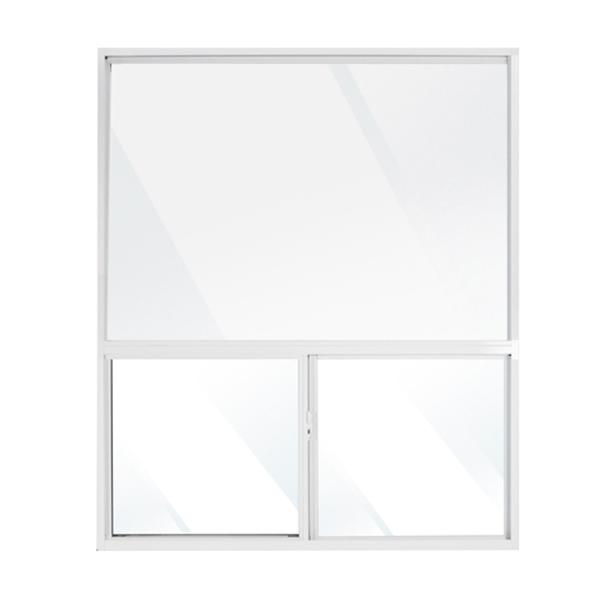 VENTANA FIJA Y CORREDIZA DE ALUMINIO 120 X 140 CM IZQUIERDA A DERECHA BLANCO