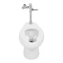 TAZA DE BAÑO NAO ALARGADA BLANCA CON FLUXÓMETRO DE PALANCA Y ASIENTO