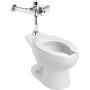 TAZA DE BAÑO NAO ALARGADA BLANCA CON FLUXÓMETRO DE SENSOR Y ASIENTO