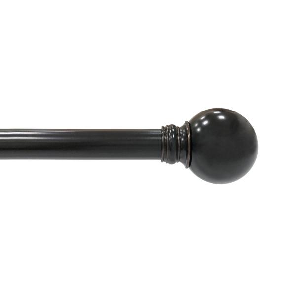 SET DE CORTINERO AJUSTABLE SIMPLE 1 pulg. DE 182 A 365 CM ESTILO BOLA EN BRONCE