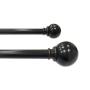 SET DE CORTINERO AJUSTABLE DOBLE 5/8 pulg. & 3/4 pulg. DE 91 A 182 CM ESTILO ESFERA EN BRONCE