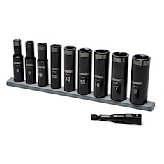 JUEGO DE DADOS HIBRIDO CUADRO 3/8" METRICO ACERO 10 PIEZAS