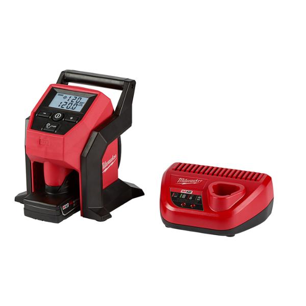 KIT DE INFLADOR INALÁMBRICO Y BATERÍA COMPACTA MIWAUKEE M12