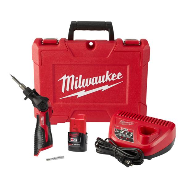 KIT DE CAUTÍN INALÁMBRICO DE 12V CON 1 BATERÍA DE 1.5AH CARGADOR Y ESTUCHE MILWAUKEE M12
