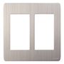 PLACA DECORATIVA PARA 6 MÓDULOS ACERO INOXIDABLE PLATA