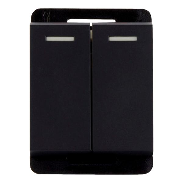 INTERRUPTOR DOBLE SENCILLO DE 1/2 PULGADA NEGRO