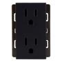 CONTACTO DÚPLEX 3/3 DE PULGADA NEGRO LEVITON