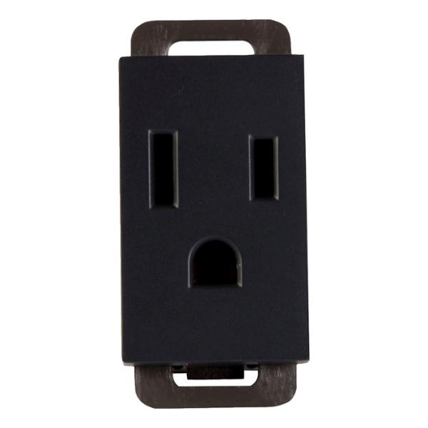 CONTACTO SENCILLO 1 MÓDULO NEGRO LEVITON