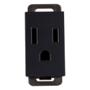 CONTACTO SENCILLO 1 MÓDULO NEGRO LEVITON