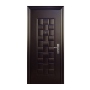 PUERTA EXTERIOR DE SEGURIDAD 11 PASADORES 95 X 213 CM IZQUIERDA CAFÉ MATE