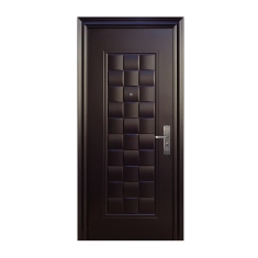PUERTA EXTERIOR DE SEGURIDAD 11 PASADORES 95 X 213 CM IZQUIERDA CAFÉ MATE