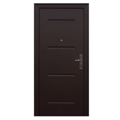 PUERTA EXTERIOR DE SEGURIDAD 11 PASADORES 95 X 213 CM IZQUIERDA CHOCOLATE MATE