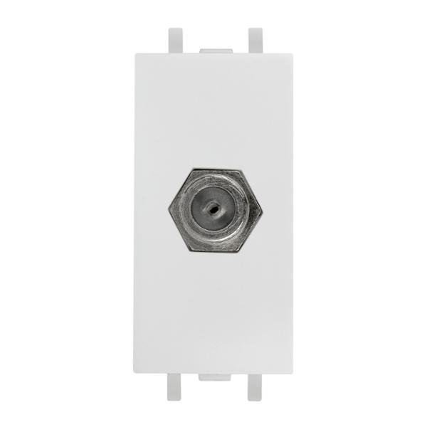 TOMA TV TIPO COAXIAL DE 1 MÓDULO BLANCO TIZA