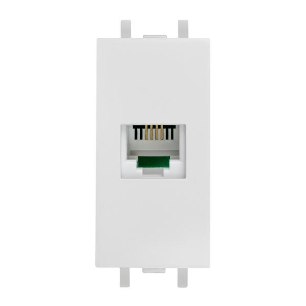 TOMA TELEFÓNICA TIPO RJ11 DE 1 MÓDULO BLANCO TIZA