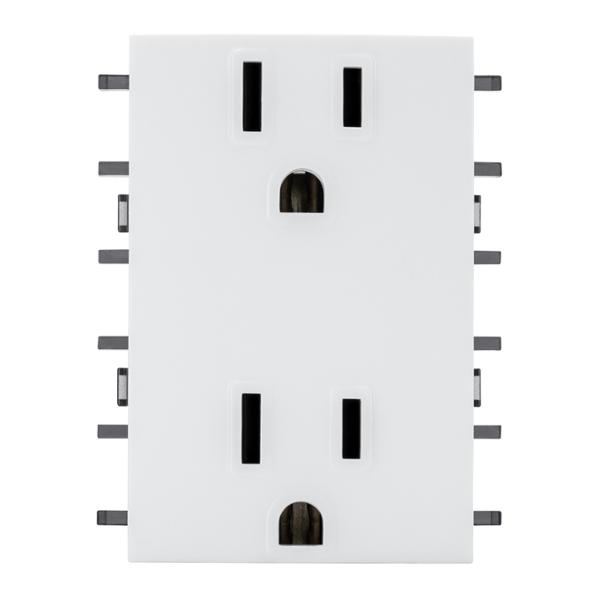 CONTACTO DÚPLEX DE 3 MÓDULOS BLANCO TIZA